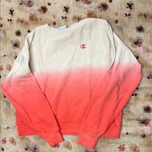 Champion Beige and Coral Crew Neck Sweater